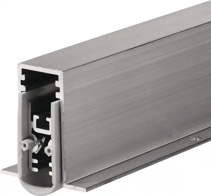 Letzte Chance Türdichtung EllenMatic Soundproof Omega 1 stg.L.708mm B.15mm Alu.blk silber