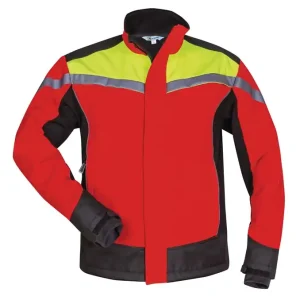 Saisonangebot Waldarbeiter-Softshelljacke ESCHE Gr.L rot/gelb/schwarz ELYSEE