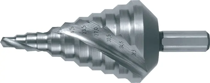 Stufenbohrer Bohrber.5,3-38,5mm HSS Spiralnut Z.2 Stufen 11 RUKO Echt