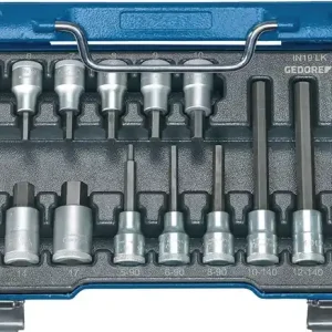 Top-Angebot Steckschlüsselsatz IN 19 LKM 15-tlg.1/2 Zoll 5-17mm f.i6-KT.-Schr.GEDORE