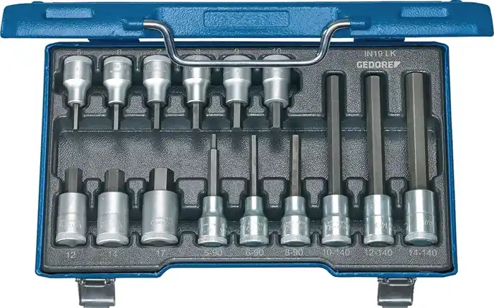 Top-Angebot Steckschlüsselsatz IN 19 LKM 15-tlg.1/2 Zoll 5-17mm f.i6-KT.-Schr.GEDORE