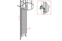 Billig HYMER Aufstiegsperre abschließbar, Alu, Länge 1.900 mm, inkl. Schloss