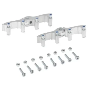 HYMER Ersatzteilset Scharniere für Sprossenstehleitern, für Holmgröße 60 mm, 2 Scharniere inkl. Befestigungsmaterial Geprüft