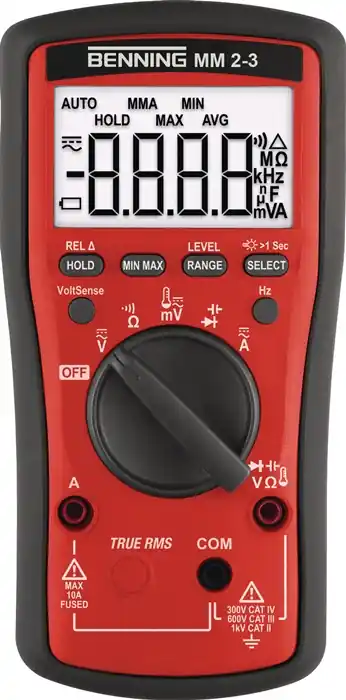 Multimeter MM 2-3 0,01 mV – 600V AC/DC TRUE RMS BENNING Aktuell