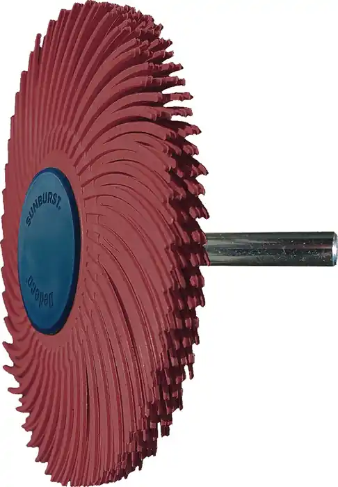 Abverkauf Radialbürstenscheibe Sunburst D.76mm K.220 Rot 10000min-¹ TYROLIT