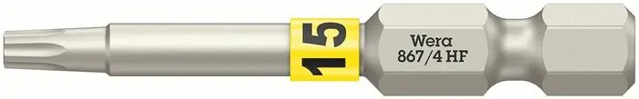 Must-Have Bit 867 TORX® HF 1/4 Zoll TX 15 L.50mm m.Farbleitsystem WERA