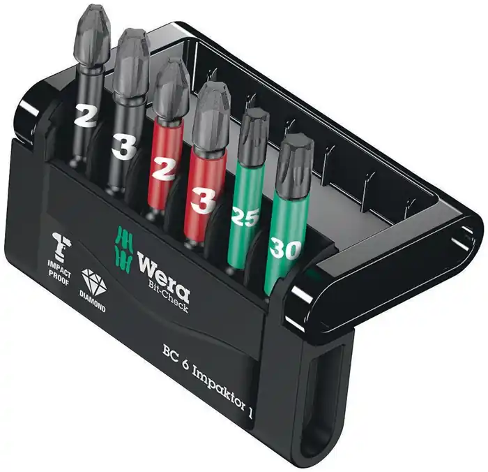 Bitsortiment Bit-Check 6 Impaktor 1 6-tlg.PH/PZD/T WERA Bestpreis