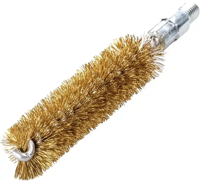 Rohrbürste L.115mm D.10mm Messingdraht gewellt Besatz-L.80mm LESSMANN Neu