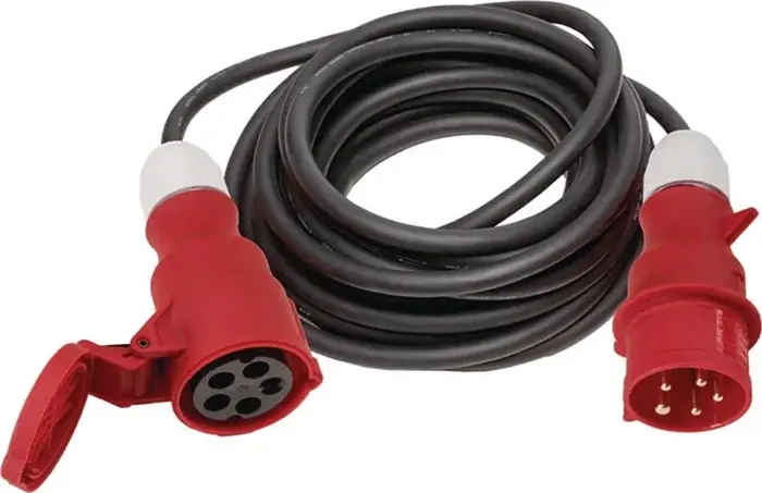 CEE-Verlängerung m.Phasenwendestecker 16A 400V 10m H07RN-F 5x2,5mm² schwarz IP44 Billig