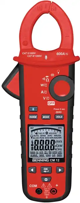 Stromzangenmultimeter CM 12 10 mA-600 A AC/DC CAT IV 600 V BENNING Aktuell