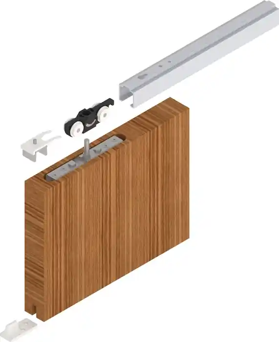 Ausverkauf Schiebetürsystem 73 ME-V 80kg 2500mm EV1 elox.HLT ab 30mm Kompletts.