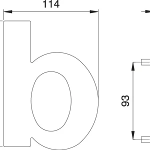 Sale Hausnummer Buchstabe b VA ma 151mm B.114mm EDI
