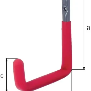 Wandhaken U-Form Rotgummi A.83mm STA roh verz.H.120mm D.12mm GAH VE: 5 Stück Schnäppchen