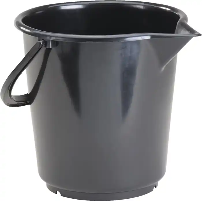 Neuheit Eimer 17,0l HD-Polyethylen schwarz Kunststoffbügel D.330mm H.315mm HÜNERSDORFF