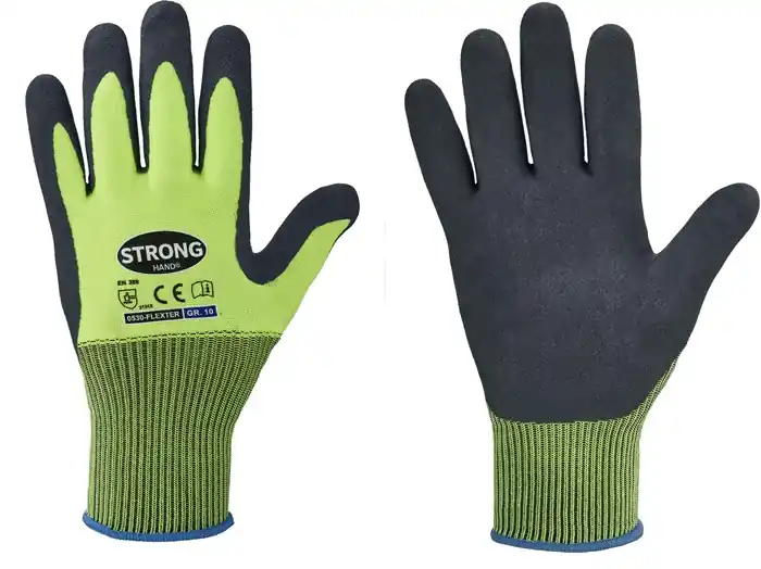 Handschuhe Flexter Gr.8 neogelb/grau EN 388 PSA II 12 PA VE: 12 Paare Jetzt Bestellen
