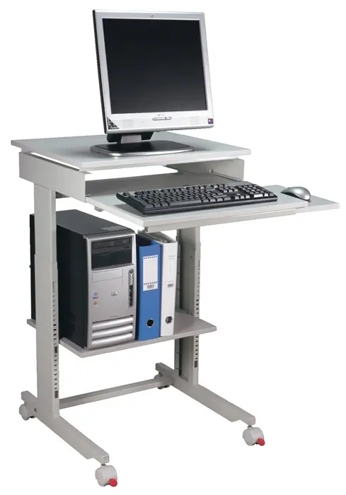 Beliebt PC-Arbeitstisch H720-1100xB600xT500mm lichtgrau fahrbar