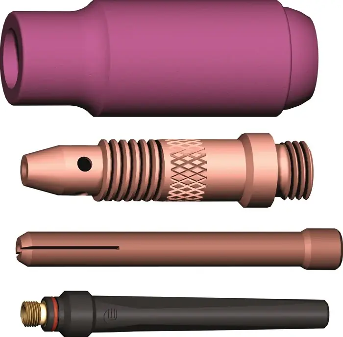 Preisreduziert TIG-Zubehör-Set 4-tlg.in Ku.-Box WE 2,4mm ABITIG 17,18,26 A.BINZEL