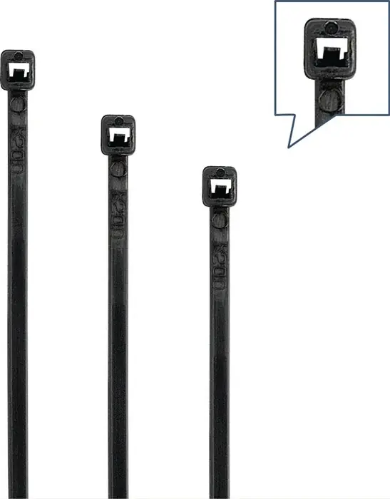 Nur Heute Kabelbinder L.200mm B.4,8mm PA 6.6 schwarz 220N 100St./Btl.