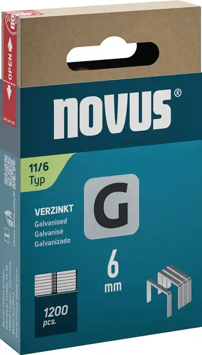 Sichere Zahlung Flachdrahtklammer G Typ 11 B10,6xL6mm Draht-B.1,25mm 1200 St.NOVUS