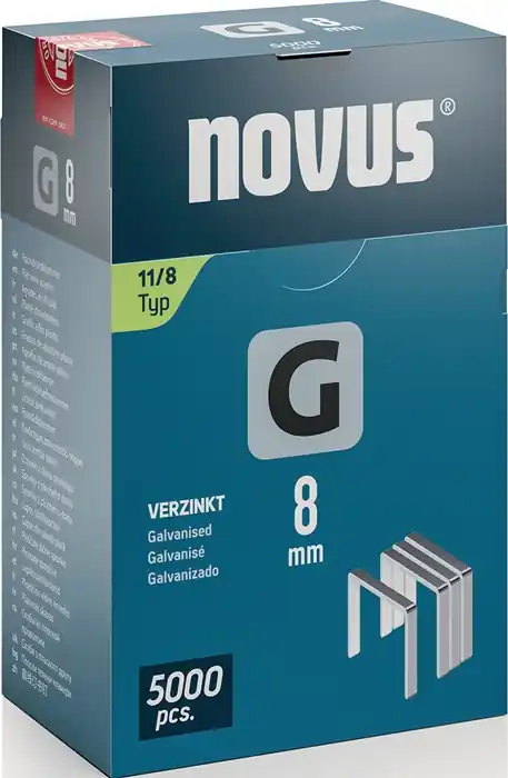 Flachdrahtklammer G Typ 11 B10,6xL8mm Draht-B.1,25mm 5000 St.NOVUS Highlight