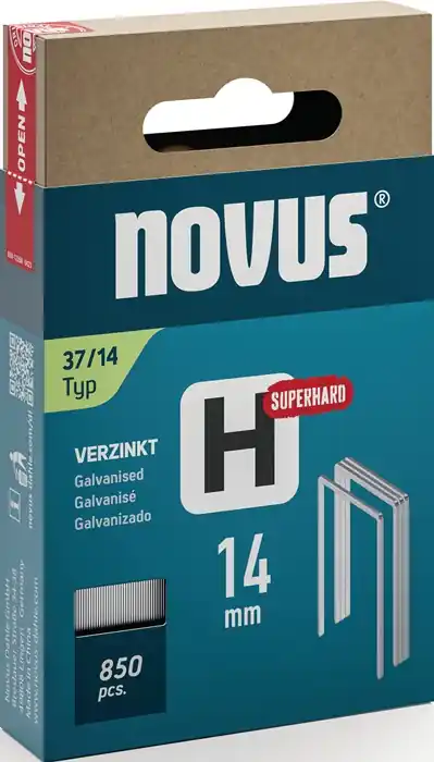 Kracherpreis Feindrahtklammer H Typ 37 Klammer-B.10,6mm 14mm 0,75mm superhart 850 St.NOVUS
