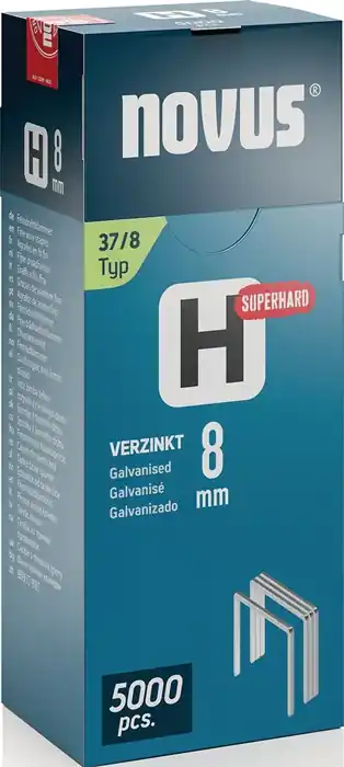 Must-Have Feindrahtklammer H Typ 37 Klammer-B.10,6mm 8mm 0,75mm superhart 5000 St.NOVUS