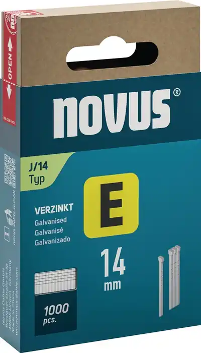 Markenware Nägel E Typ J L.14mm Draht-B.1,2mm m.Kopf 1000 St.NOVUS