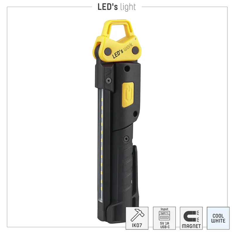 Neue Kollektion Handlampe - 5W 600lm 5000K IP54 - Lithium-Ionen - 005,92Wh
