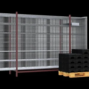 Bauzaun Set - 20 Bauzäune Cloud + Zubehör auf Transportpaletten Finale Aktion