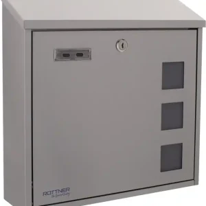 Jetzt Bestellen Briefkasten Muro H.360mm B.360mm T.100mm grau VA DIN C4 ROTTNER