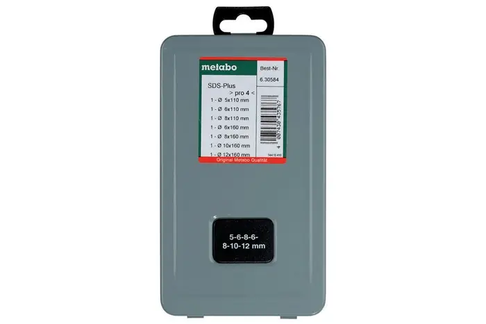 Hammerbohrersatz SDS-plus Pro 4 7-tlg.SDS-Plus Ku.-Kass.METABO Nur Heute