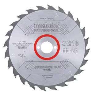 Kreissägeblatt precision cut wood professional D216xB2,4xBohrung30mm 48Z. WZ Solange Der Vorrat Reicht