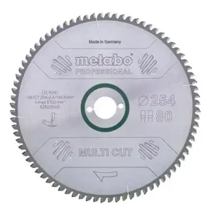 Kreissägeblatt multi cut professional HW/CT 254x30x2,4/1,8 D254xB2,4x30mm 80Z. Zertifiziert