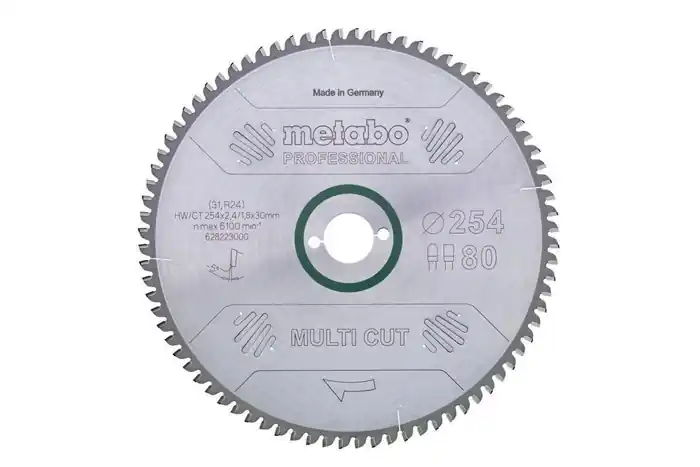 Kreissägeblatt multi cut professional HW/CT 254x30x2,4/1,8 D254xB2,4x30mm 80Z. Zertifiziert