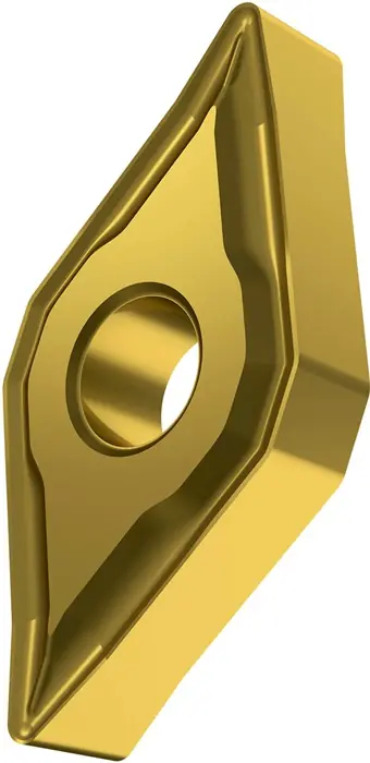 Drehwendeschneidplatte ISO DNMG 150608E-NF:T8315 D.5,16mm PVD beschichtet Gold VE: 10 Stück Garantierte Lieferung