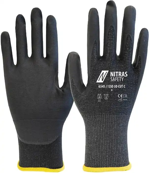Schnittschutzhandschuhe ESD 3D CUT C Gr.8 anthrazit/schwarz EN 388 PSA II VE: 10 Paare Top-Angebot