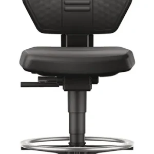 Arbeitsdrehstuhl Rl.+Fußring Supertec schwarz Grifffarbe blau 580-860mm TECWERK Jetzt Kaufen
