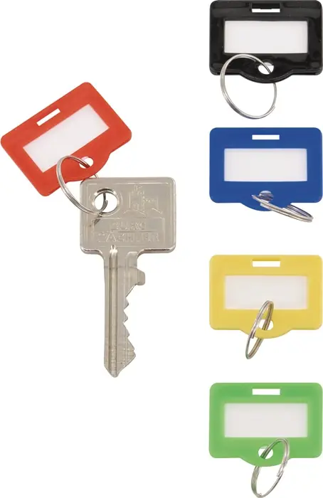Schlüsselanhänger farbig sortiert Ku.m.Schlüsselring 100St./Bt.BURG-WÄCHTER VE: 100 Stück Angebot