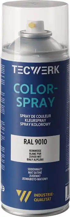 Colorspray reinweiß seidenmatt RAL 9010 400ml Spraydose TECWERK VE: 6 Stück Highlight