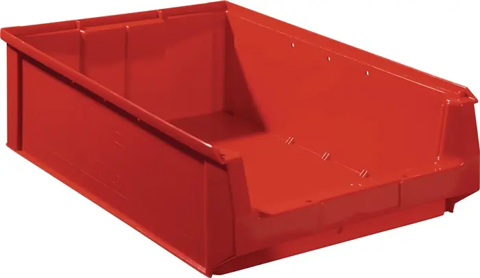 Sichtlagerkasten L500/450xB310xH140mm PE rot TECWERK VE: 14 Stück Sichere Zahlung