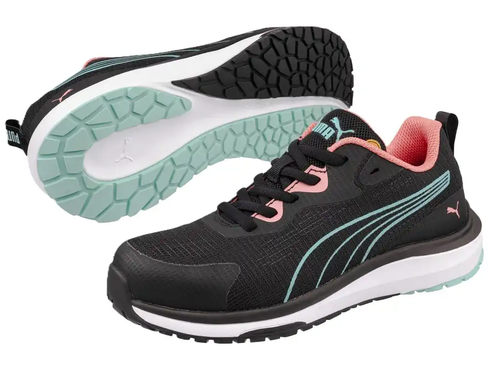Puma SAFETY Arbeitsschuhe CELERITY KNIT BLUE/CORAL LOW S1PS ESD HRO SR Saisonangebot