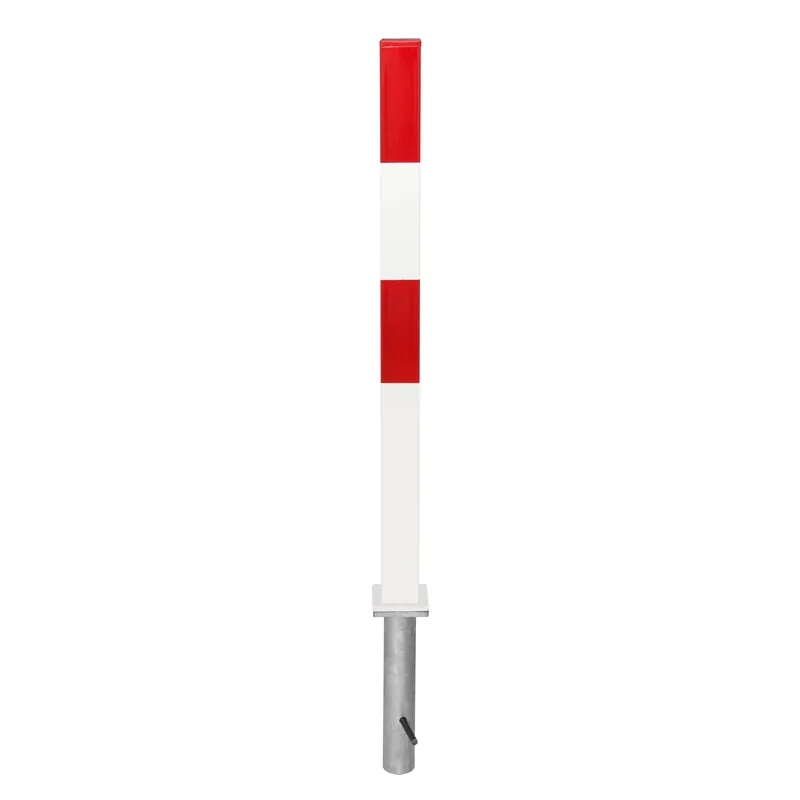 Top-Seller PARAT B Absperrpfosten 70 x 70 mm rot/weiß herausnehmbar - Dreikantverschluss DIN 3223