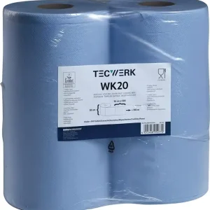 Schnäppchen Putztuch WK 20 L.ca.360 mmxB.ca.380mm blau 2-lagig,volumengeprägt TECWERK VE: 2 Stück