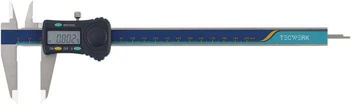 Echt Messschieber DIN 862 200mm dig.m.Schr.eck.TECWERK