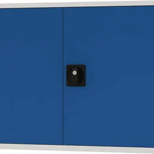 Hängeschrank H600xB900xT200mm Vollblechtür lichtgrau/signalblau Preiswert