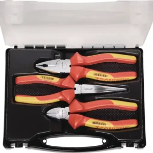 Neue Kollektion Zangensatz Inh.3-tlg.VDE verchr.Ku.-Koffer TECWERK