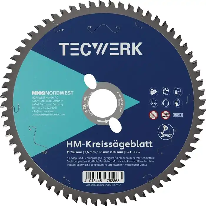 Kracherpreis Kappkreissägeblatt AD 305mm Z.96 HLTCG Schnitt-B.2,8mm TECWERK