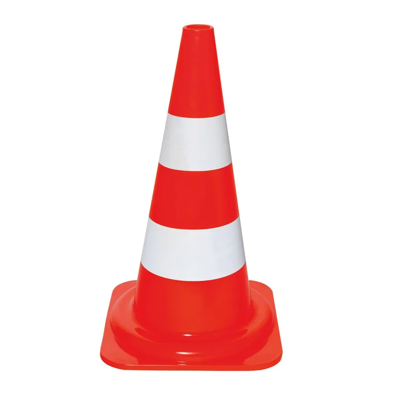Markenware Leitkegel refklektierend PVS orange/weiß - reflektierend