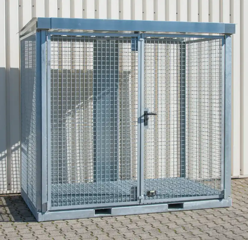 Letzte Chance Bauer Südlohn Gasflaschen-Container feuerverzinkt TYP GFC-E/G - mit Gitterrostboden