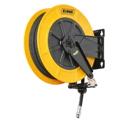 ELMAG INDUSTRIE Schlauchaufroller "4430/12" - für Druckluft u. Wasser 70°C, 12 m, 3/8", 20bar "ABS" Zertifiziert